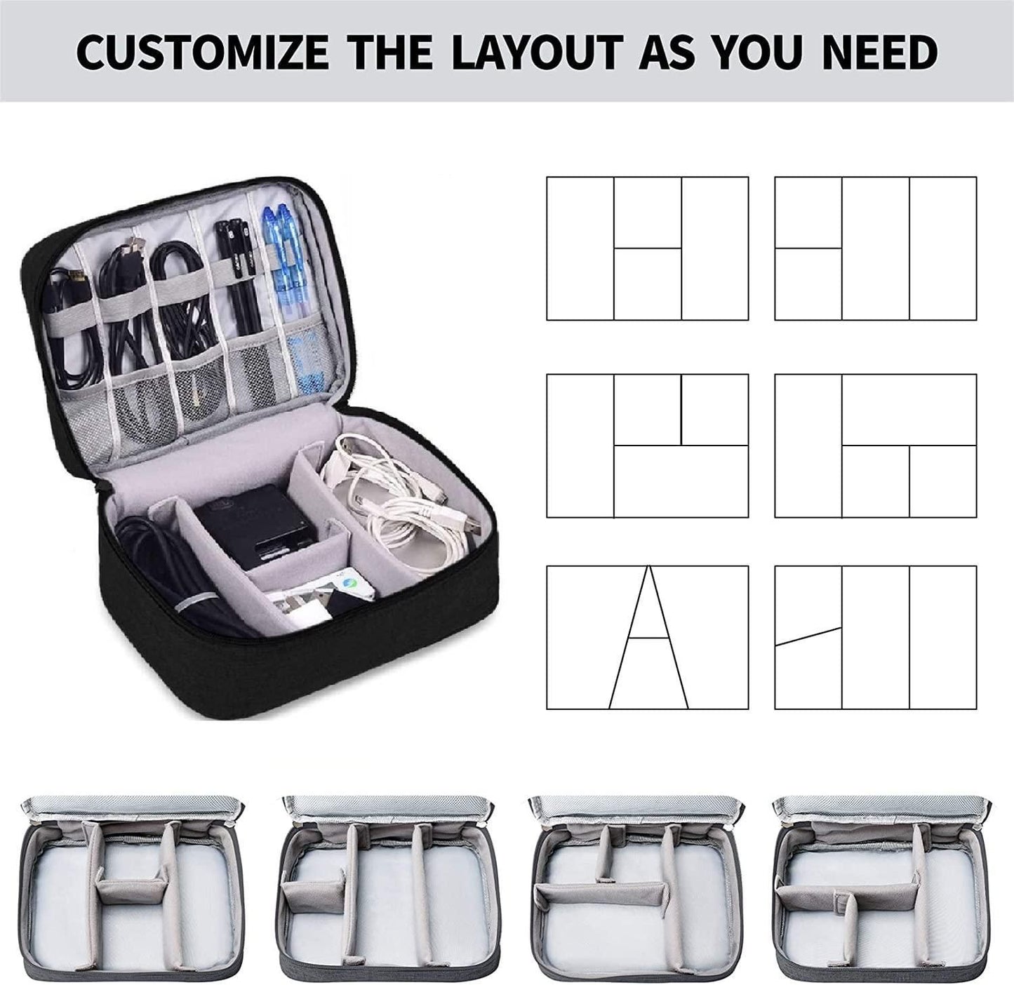 Universal Travel Gadget Organizer Bag